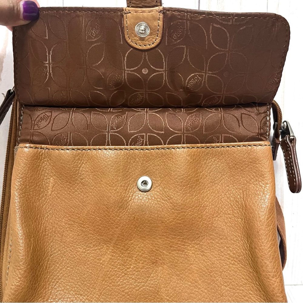 Fossil Y2K Brown Leather Crossbody Travel Multi Pocket Purse - Picture 3 of 13